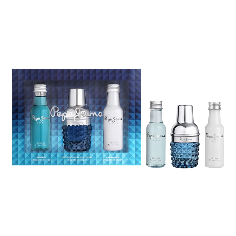 Pepe Jeans For Him Gift Set 30ml EDT + 50ml Shower Gel + 50ml Aftershave Balm - Sets at MyBeautyBoutique by Pepe Jeans