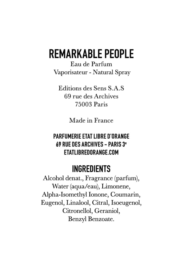 Elo Remarkable People Edp 100ml Spray - Eau De Parfum at MyBeautyBoutique by Etat Libre d'Orange