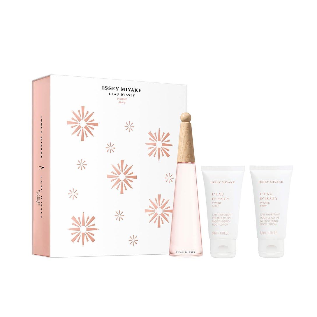 Issey Miyake L'eau D'issey Pivoine 3 Piece Gift Set: Eau de Toilette 50ml - Body Lotion 50ml - Shower Cream 50ml - Gift Set at MyBeautyBoutique by Issey Miyake