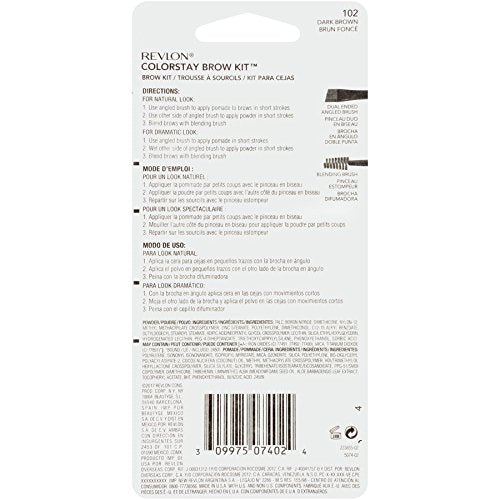 Revlon ColorStay Brow Kit 1.1g - 102 Dark Brown