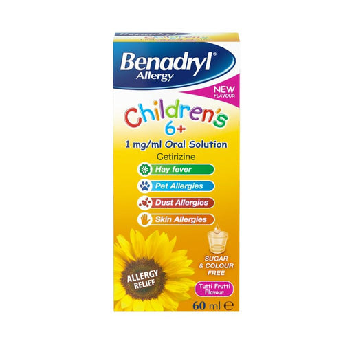 Benadryl Allergy Oral Solution  Childrens 6+ 60ml