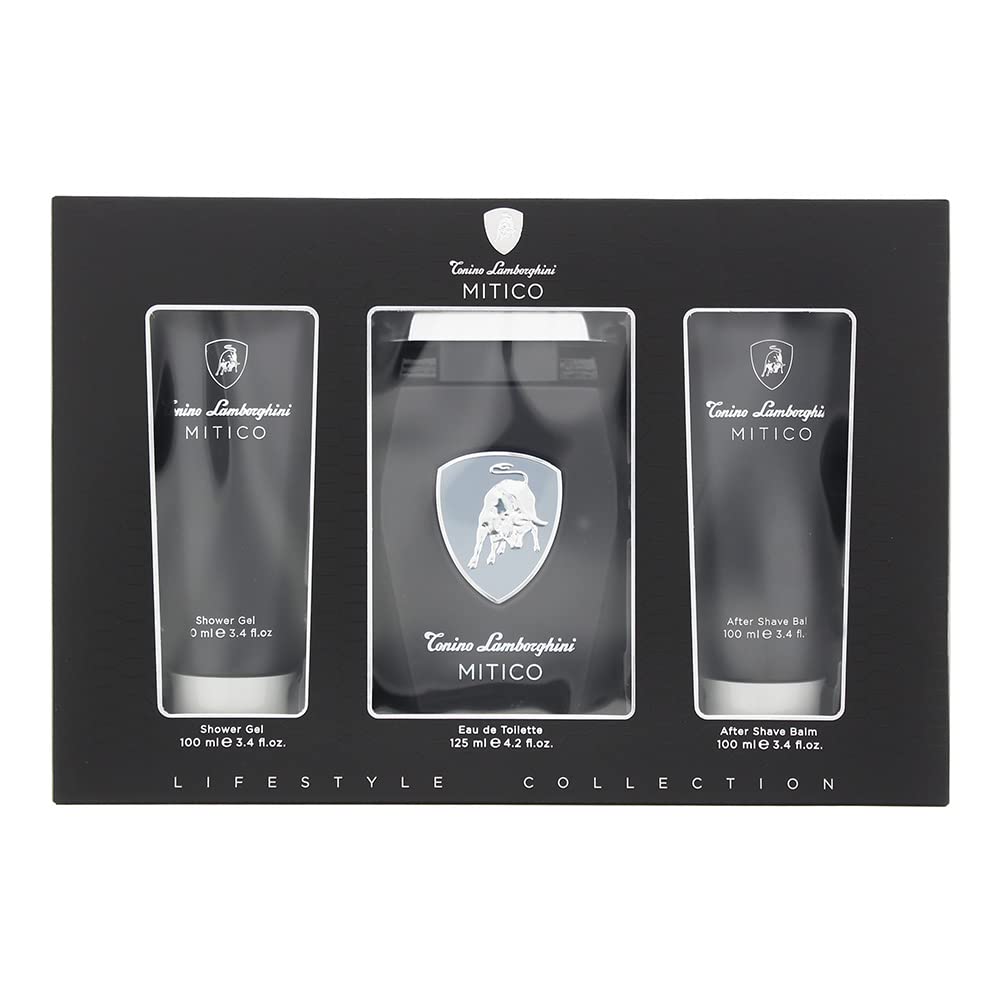 Lamborghini Mitico Gift Set 125ml EDT + 100ml Shower Gel + 100ml Aftershave Balm - Eau de Toilette at MyBeautyBoutique by Tonino Lamborghini