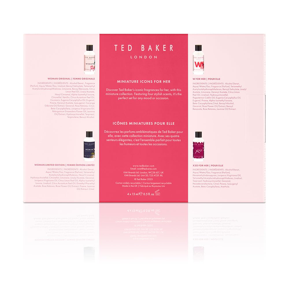 Ted Baker Icons Gift Set 15ml EDT Woman Original + 15ml EDT Woman Limited Edition + 15ml EDT W For Her + 15ml EDT X20 For Her