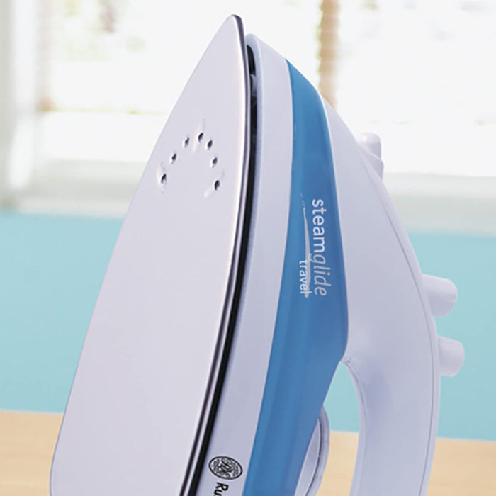 Russell Hobbs Steam Glide Travel Iron 22470, 760 W - White and Blue