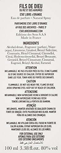 Etat Libre d`Orange Fils de Dieu du riz et des agrumes Eau de Parfum 100ml Spray