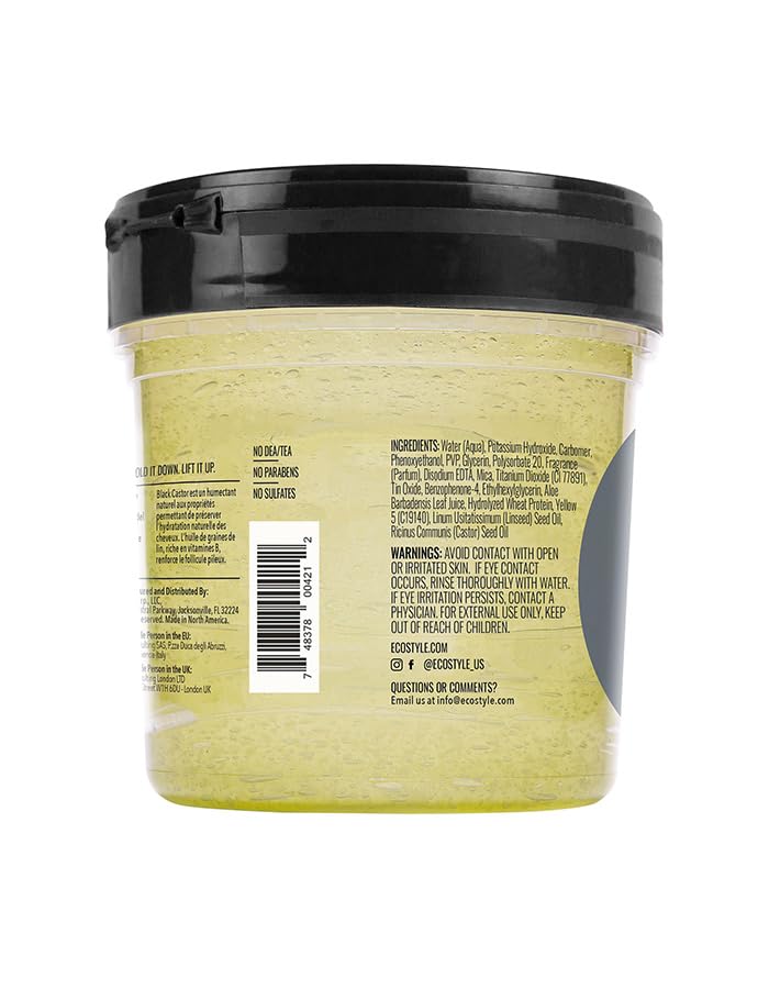Eco Styler Black Castor & Flaxseed Oil Gel 473ml
