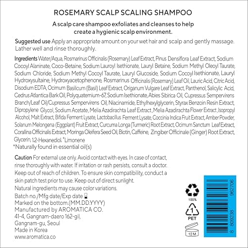Aromatica Rosemary Scalp Scaling Shampoo 400ml