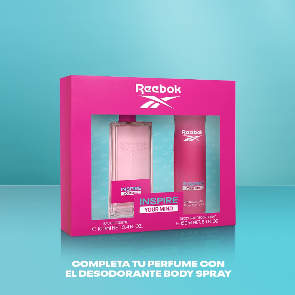 Reebok Inspire Your Mind Woman Gift Set 100ml EDT + 150ml Body Spray - Deodorant at MyBeautyBoutique by Reebok