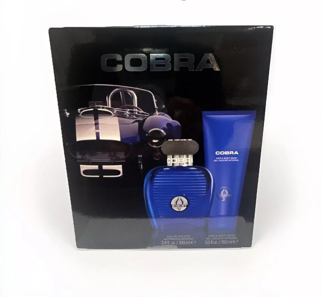 Carroll Shelby Blue Cobra Gift Set 100ml EDT + 150ml Hair & Body Wash