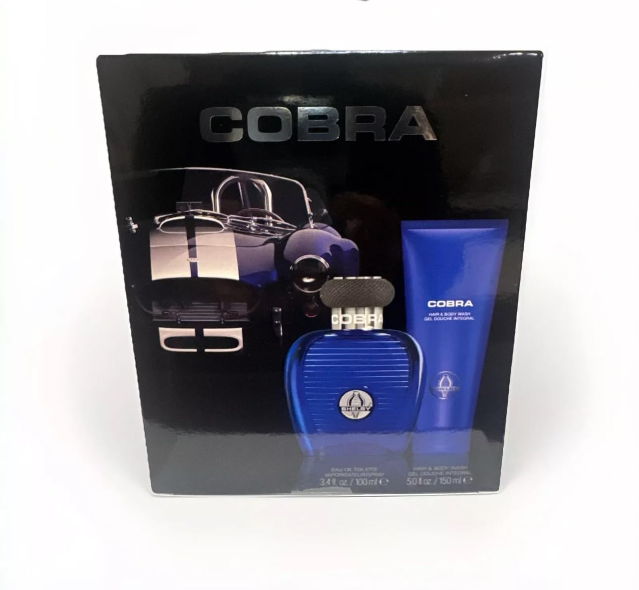 Carroll Shelby Blue Cobra Gift Set 100ml EDT + 150ml Hair & Body Wash
