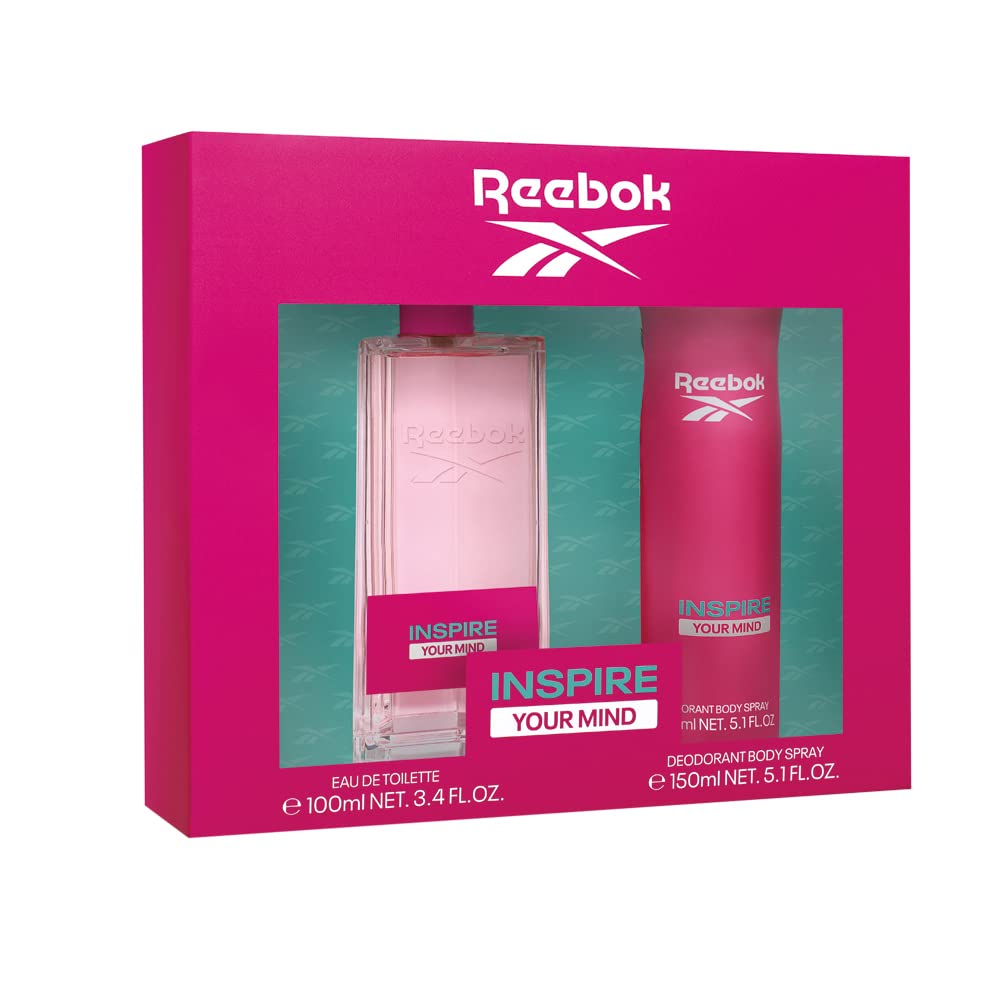 Reebok Inspire Your Mind Woman Gift Set 100ml EDT + 150ml Body Spray - Deodorant at MyBeautyBoutique by Reebok