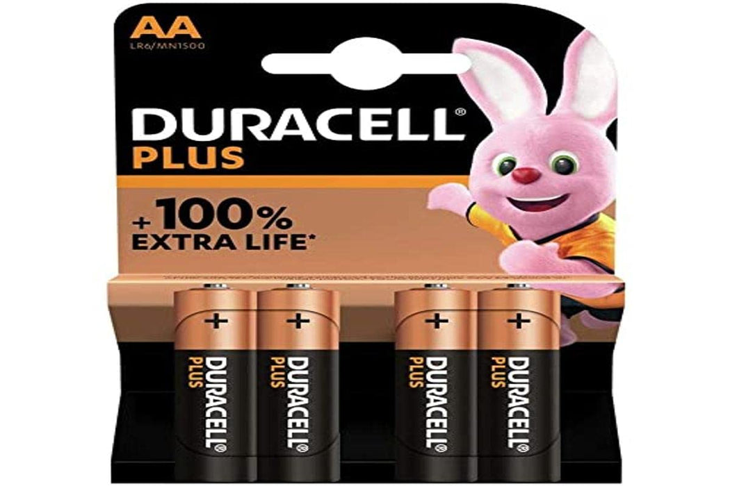 Duracell Plus Power AA 4 Pack Alkaline Batteries