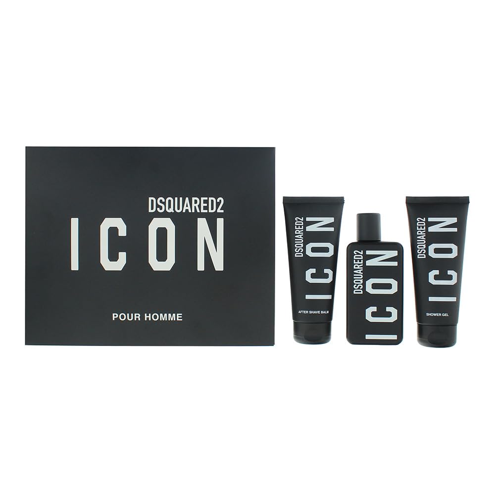 Dsquared2 Icon Pour Homme Gift Set 100ml EDP + 100ml Shower Gel + 100ml Aftershave Balm