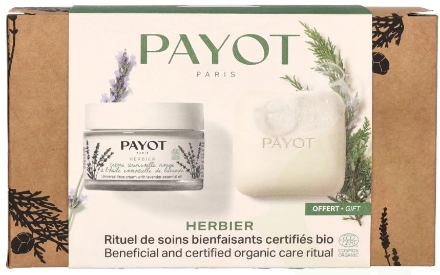 Payot Herbier Duo Organic Care Ritual Gift Set 50ml Universal Face Cream + 85g  Nourishing Body Massage Bar