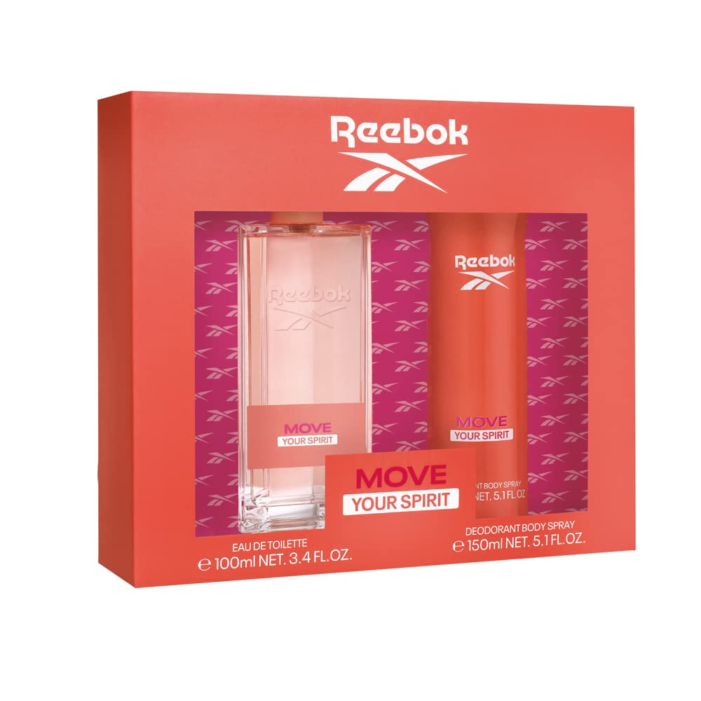 Reebok Move Your Spirit Women Gift Set 100ml EDT + 150ml Body Spray - Chalk at MyBeautyBoutique by Reebok
