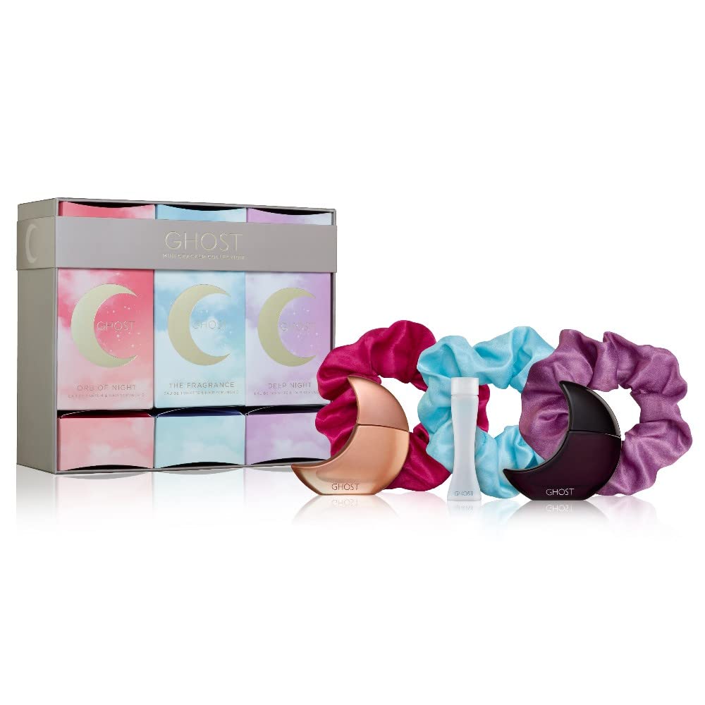 Ghost Mini Cracker Orb of Night EDP 10ml + Deep Night EDT 10ml + Ghost the Fragrance EDT 5ml + 3 Hair Scrunchies Set - Personal Fragrance at MyBeautyBoutique by Ghost