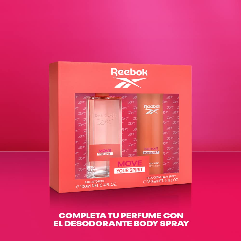 Reebok Move Your Spirit Women Gift Set 100ml EDT + 150ml Body Spray - Chalk at MyBeautyBoutique by Reebok