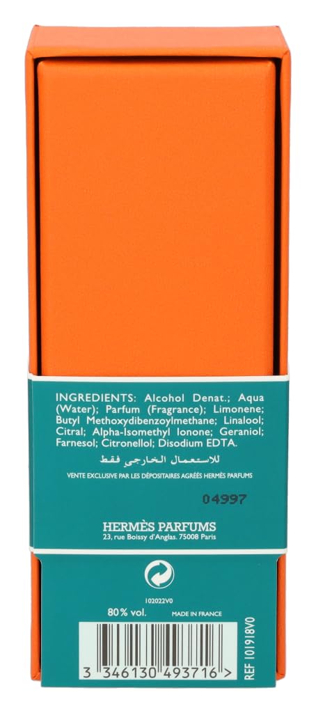 Hermès Eau D'orange Verte Eau de Cologne 50ml Refillable
