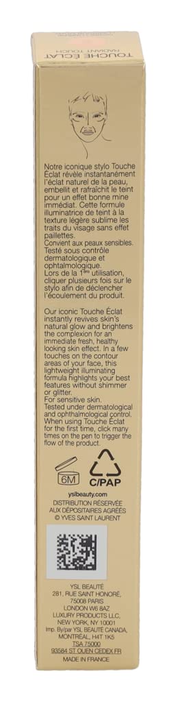 Yves Saint Laurent Touche Eclat Radiant Touch Concealer 2.5ml N2 Luminous Ivory