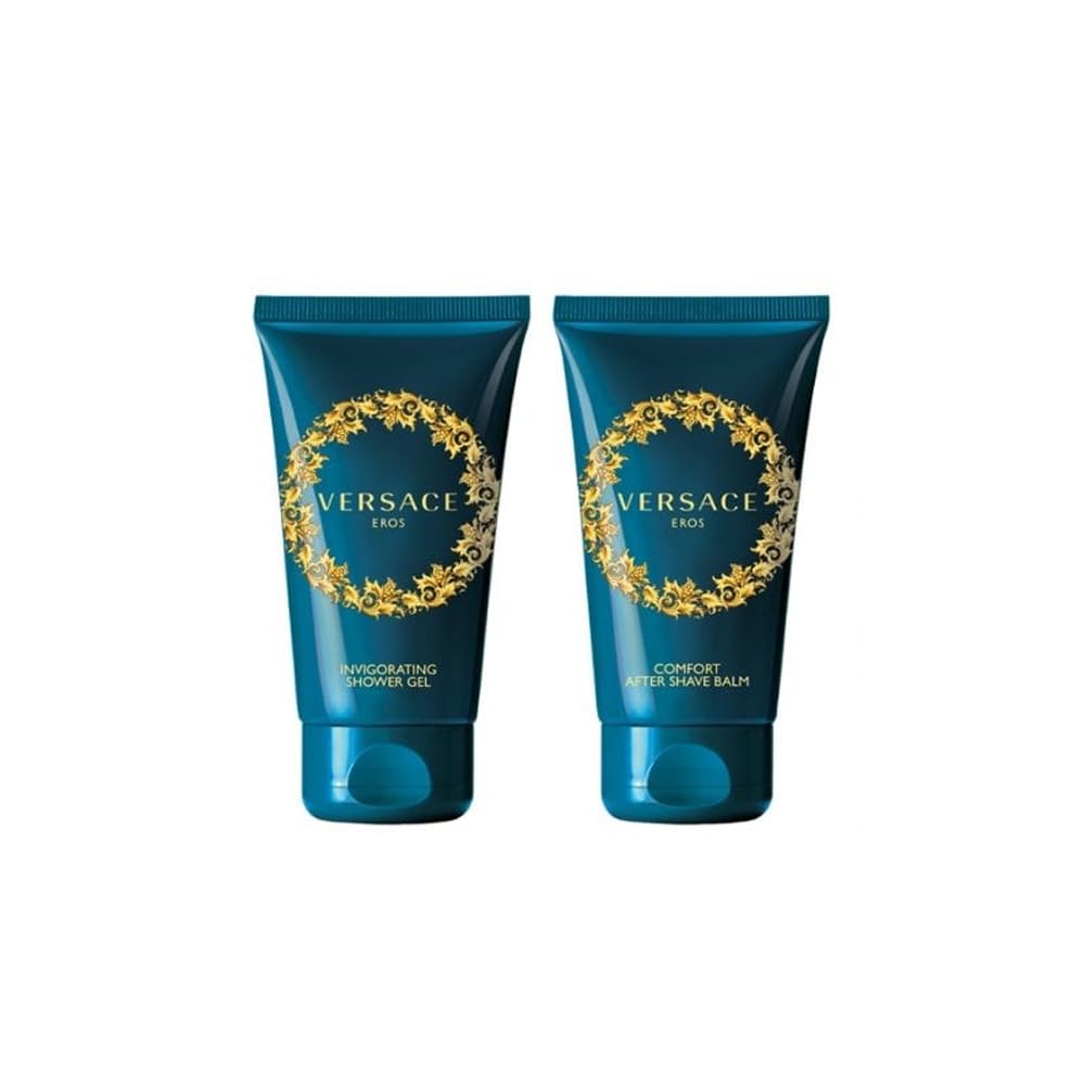 Versace Eros 3 Piece Gift Set: Eau de Toilette 50ml - Shower Gel 50ml - Aftershave Balm 50ml - Gift Set at MyBeautyBoutique by Versace