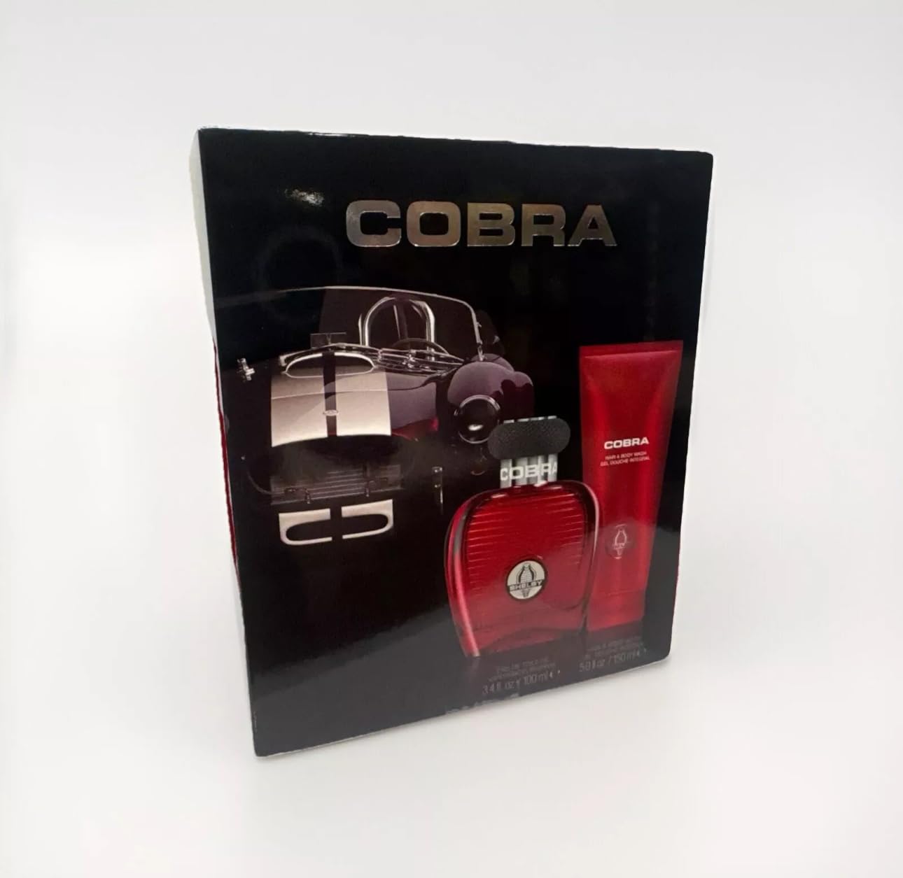 Carroll Shelby Red Cobra Gift Set 100ml EDT + 150ml Hair & Body Wash