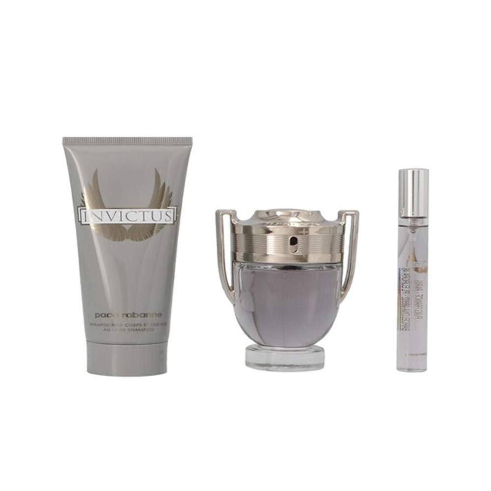 Paco Rabanne Invictus Gift Set 50ml EDT + 10ml EDT + 100ml Shower Gel