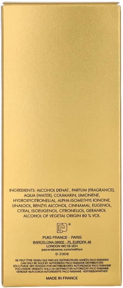 Paco Rabanne 1 Million 100ml Eau de Toilette (EDT) - Fragrance at MyBeautyBoutique by Paco Rabanne