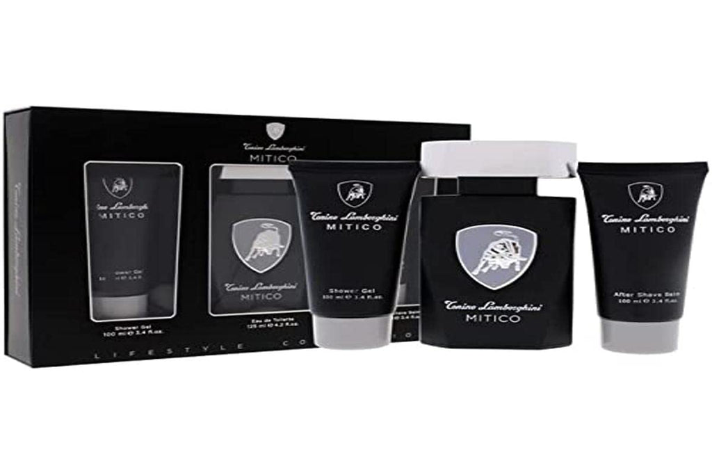 Lamborghini Mitico Gift Set 125ml EDT + 100ml Shower Gel + 100ml Aftershave Balm - Eau de Toilette at MyBeautyBoutique by Tonino Lamborghini