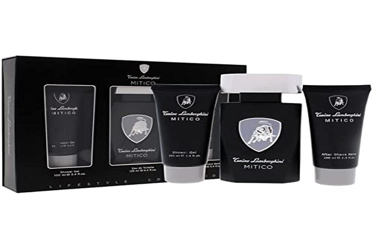 Lamborghini Mitico Gift Set 125ml EDT + 100ml Shower Gel + 100ml Aftershave Balm - Eau de Toilette at MyBeautyBoutique by Tonino Lamborghini