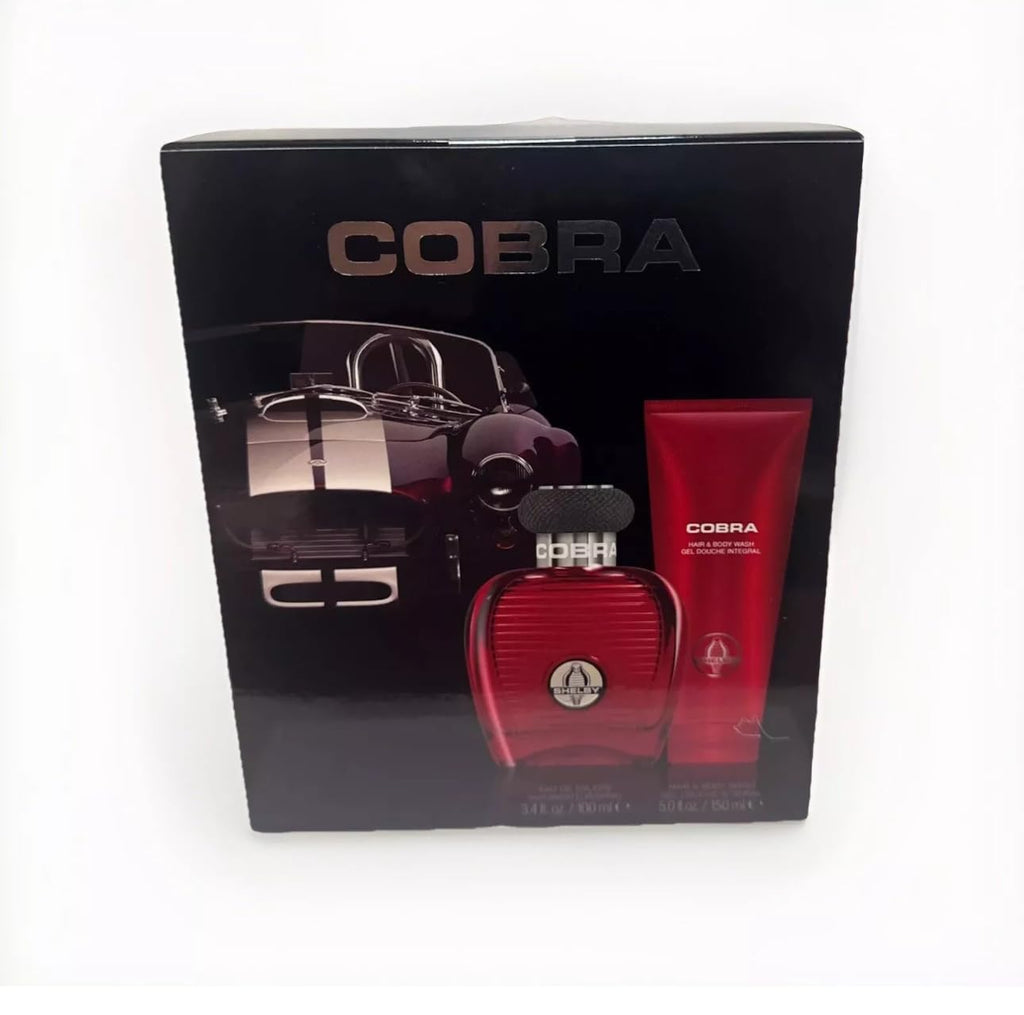 Carroll Shelby Red Cobra Gift Set 100ml EDT + 150ml Hair & Body Wash