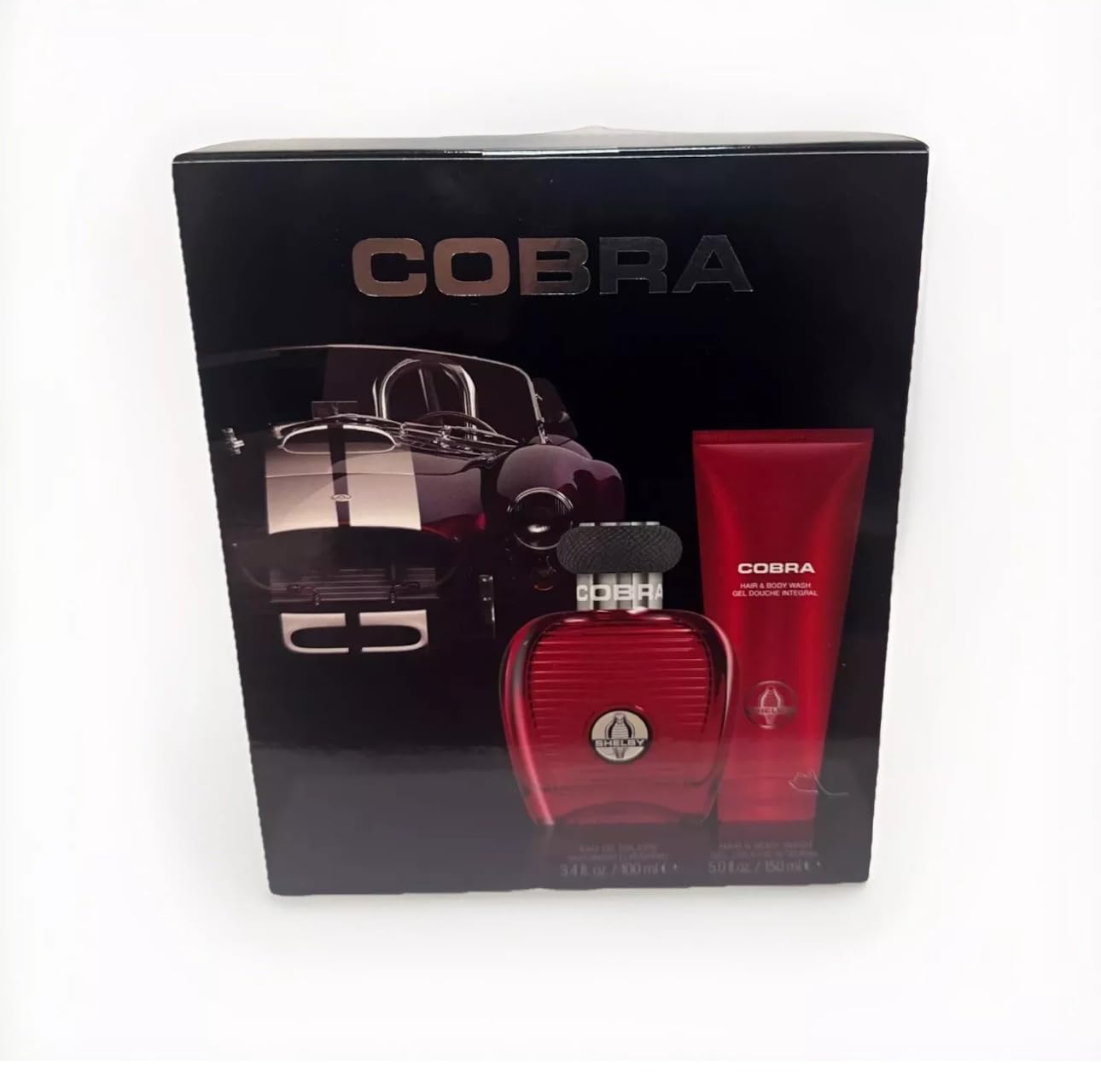 Carroll Shelby Red Cobra Gift Set 100ml EDT + 150ml Hair & Body Wash