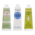 L'Occitane en Provence Travel Exclusive Hand Cream Collection 3 x 30ml Almond + Verbena + Shea Butter