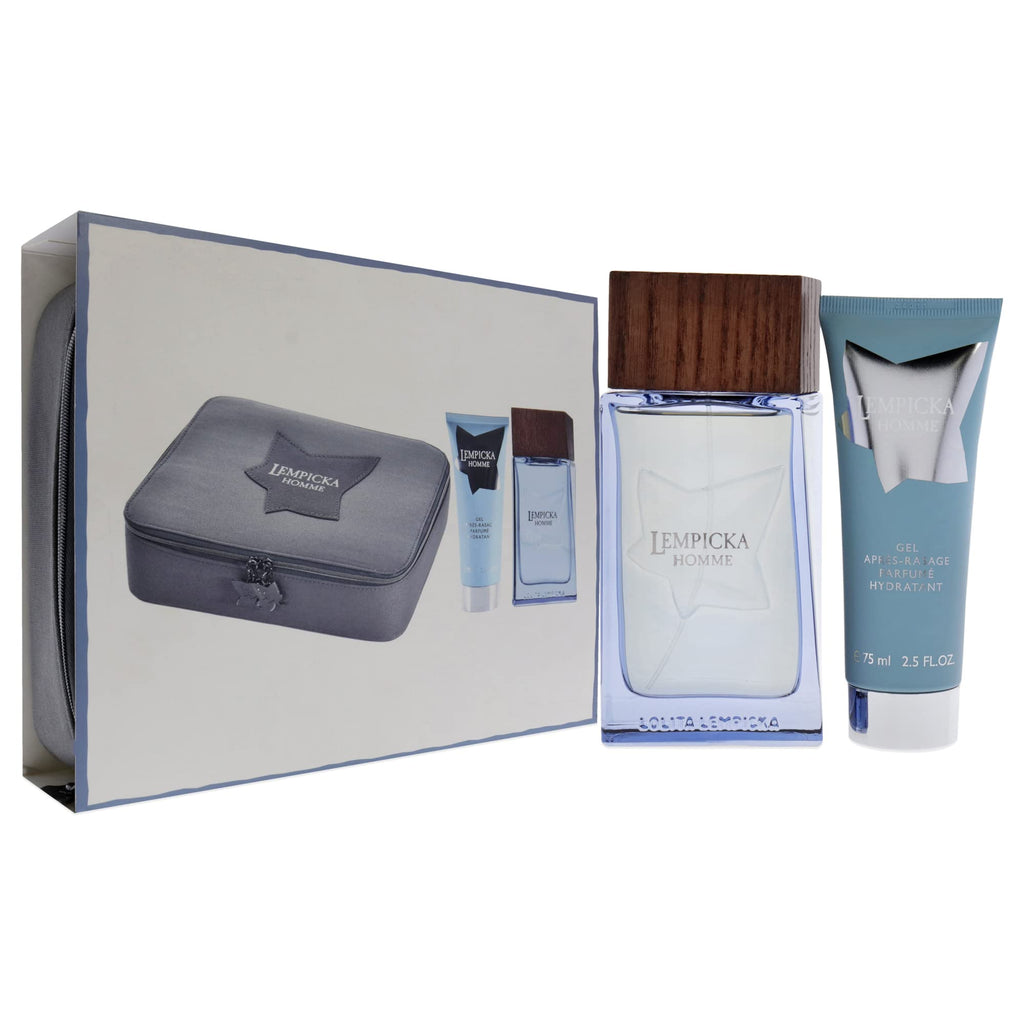 Lolita Lempicka Homme Gift Set 100ml EDT + 75ml Aftershave Balm + Bag - Fragrance at MyBeautyBoutique by Lolita Lempicka