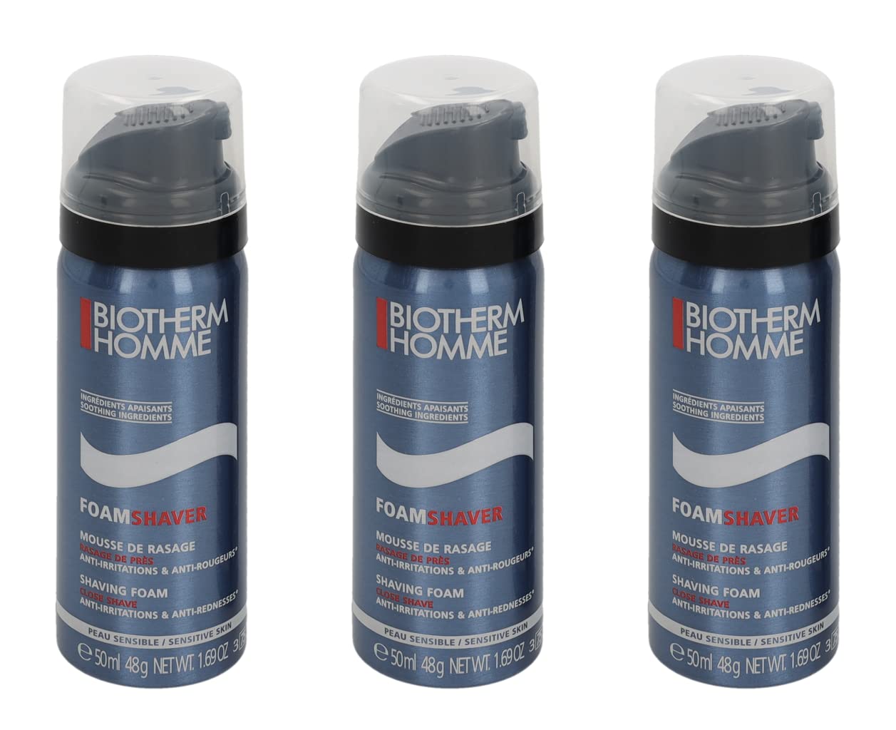 Biotherm Homme Gift Set 3 x 50ml Sensitive Shaving Foam