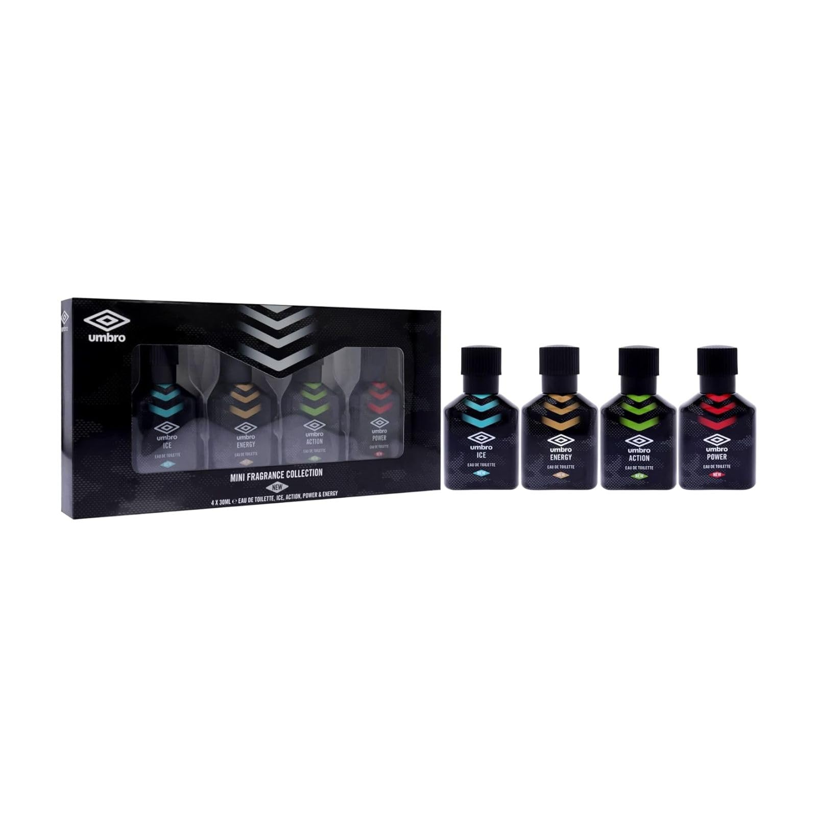 Umbro Mini Fragrance Collection Gift Set 30ml Ice EDT + 30ml Action EDT + 30ml Power EDT + 30ml Energy EDT