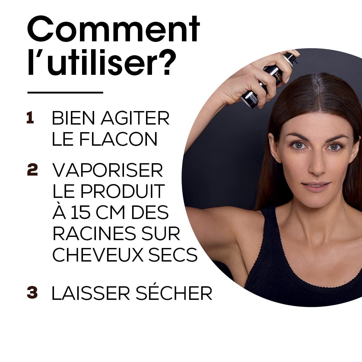 L'Oréal Hair Touch Up Root Concealer Spray 75ml - Black