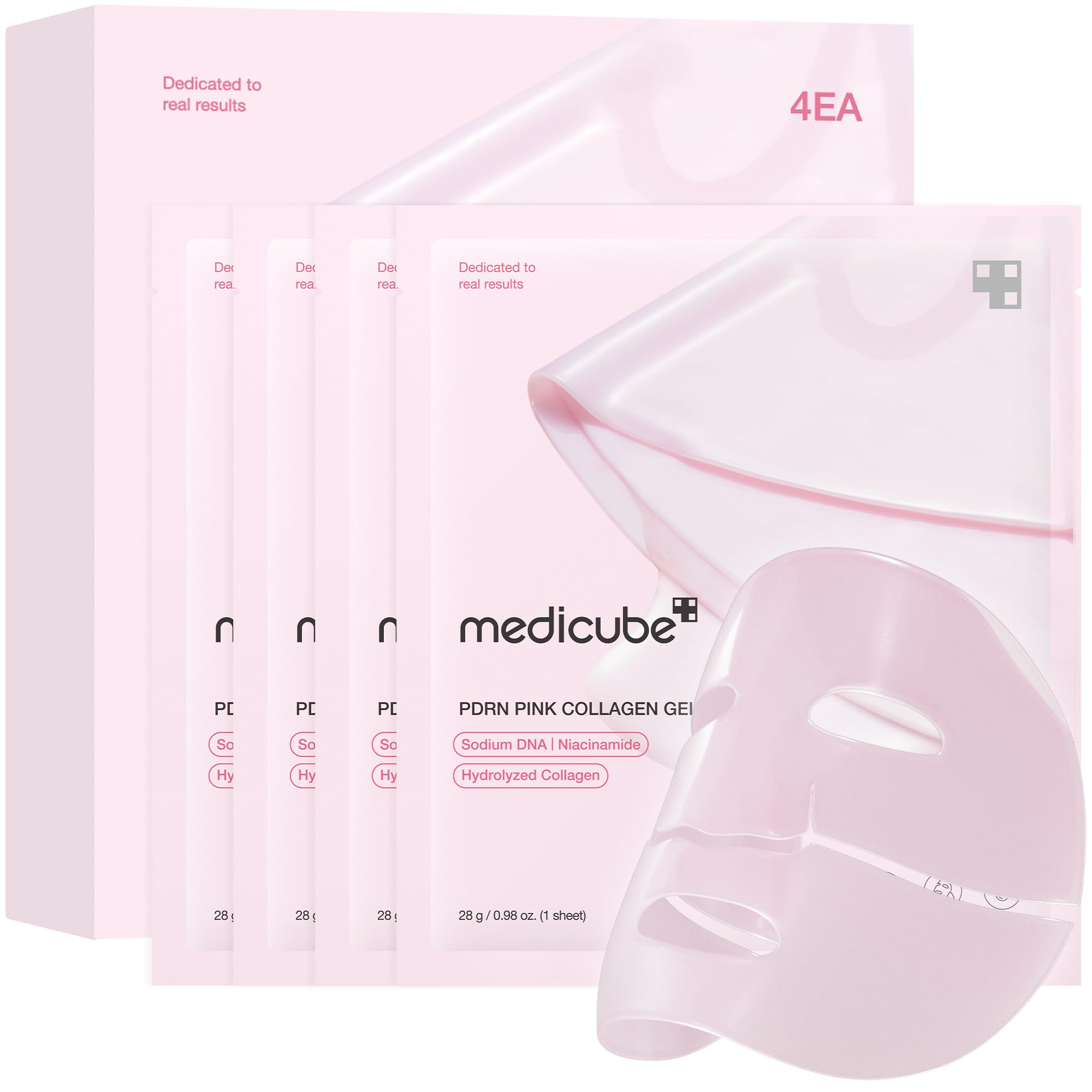 Medicube PDRN Pink Collagen Gel Mask Pack 4 x 28ml
