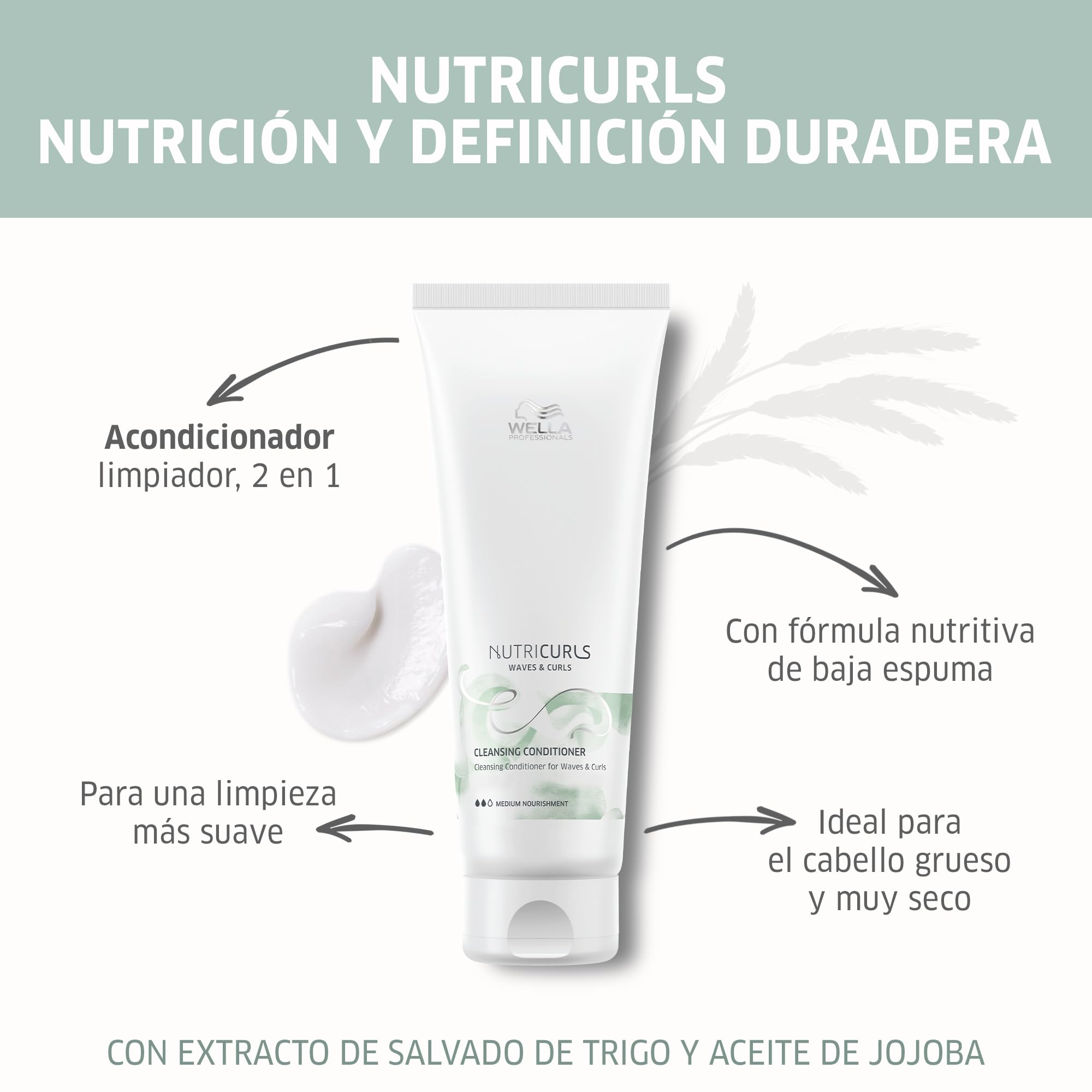 Wella Professionals Nutricurls Waves & Curls Cleansing Conditioner 250ml