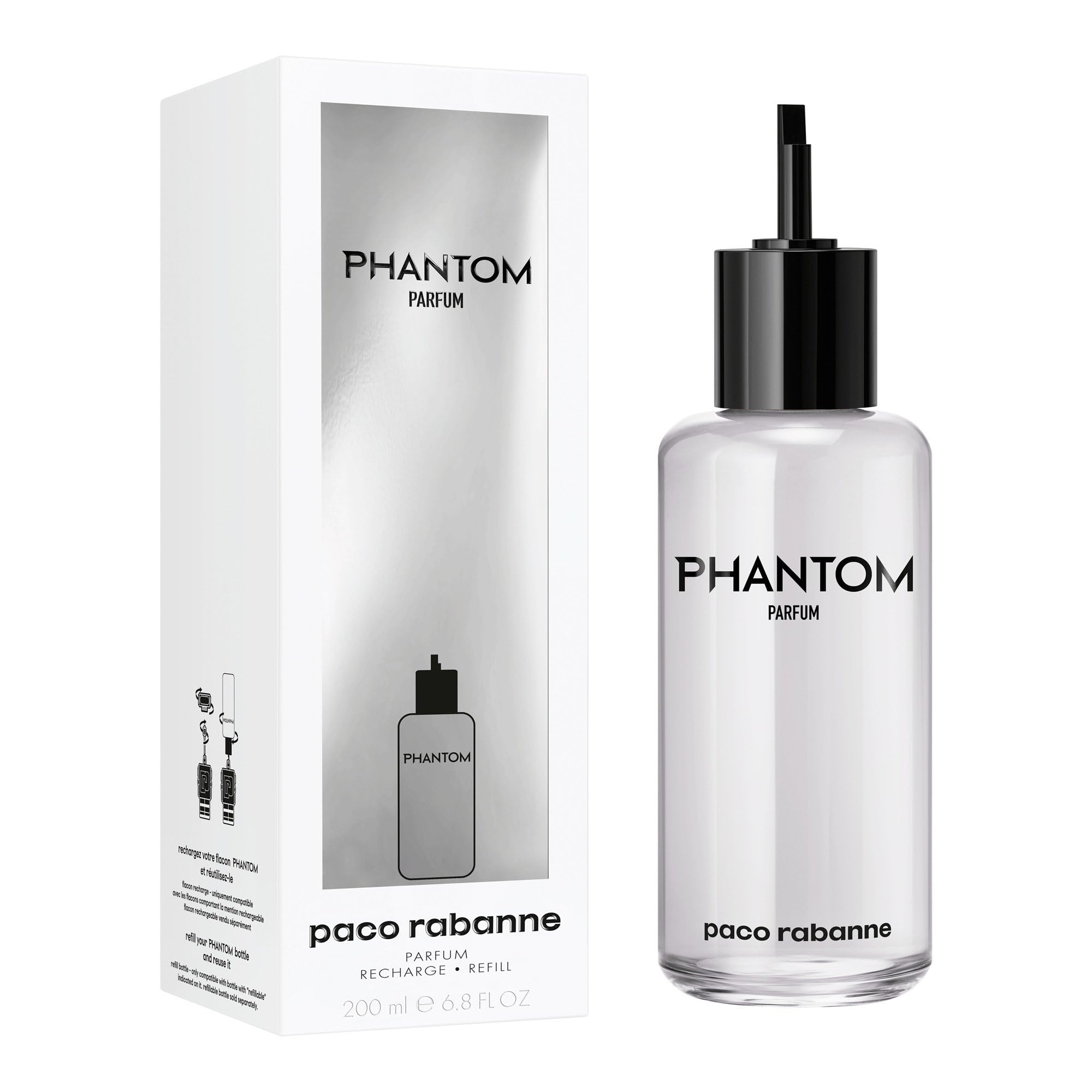 Paco Rabanne Phantom 200ml Parfum Refill Bottle - Personal Fragrance at MyBeautyBoutique by Paco Rabanne