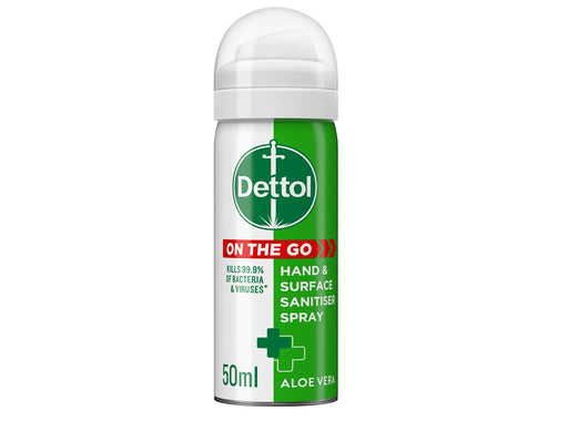 Dettol On the Go Hand & Surface Sanitiser Spray Aloe Vera