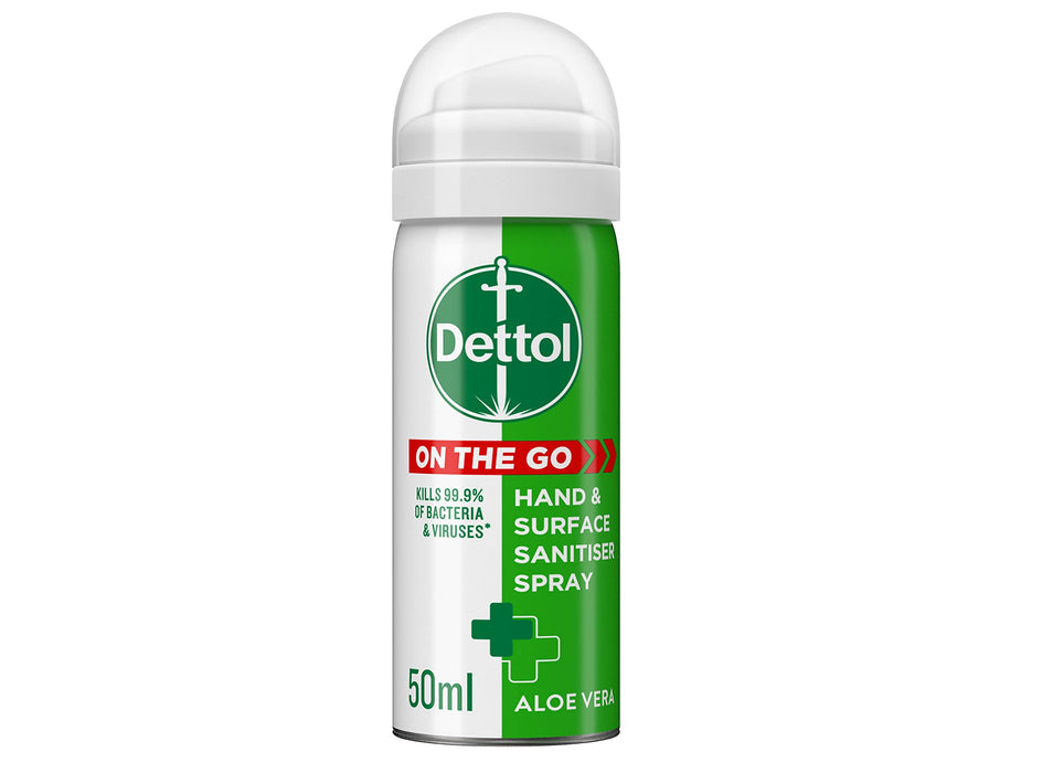 Dettol On the Go Hand & Surface Sanitiser Spray Aloe Vera