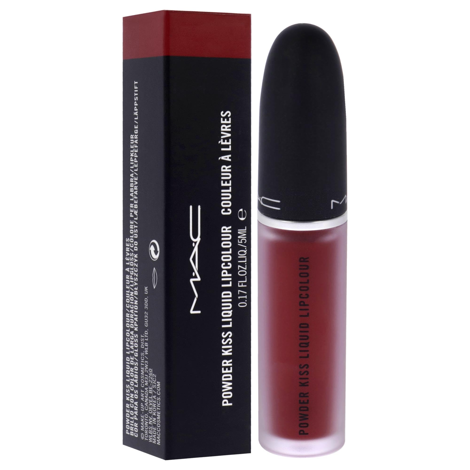 MAC Powder Kiss Liquid Lipcolour 5ml - 975 Ruby Boo