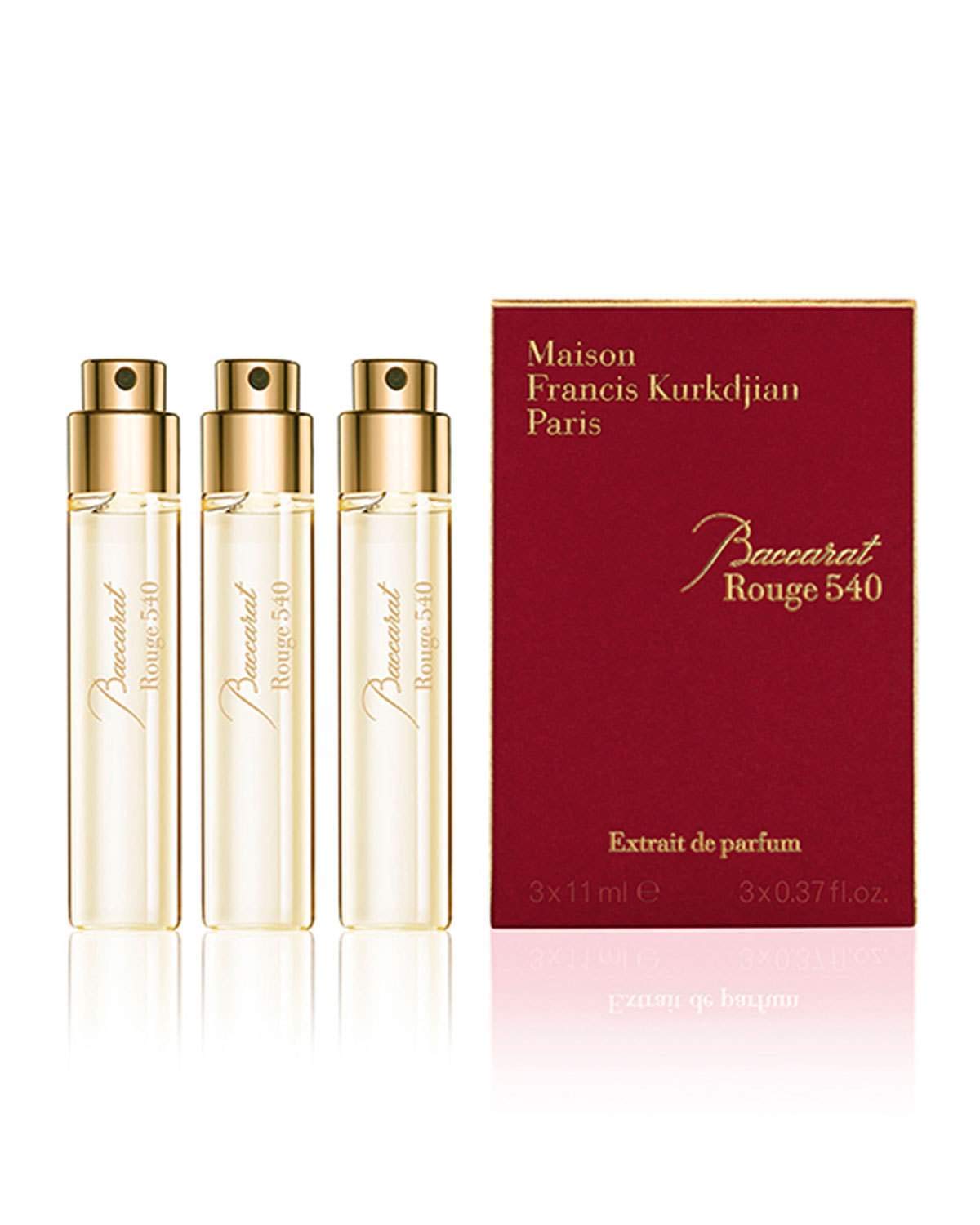 Maison Francis Kurkdjian Baccarat Rouge 540 Extrait de Parfum Travel Set 3 x 11ml Extrait de Parfum Refills