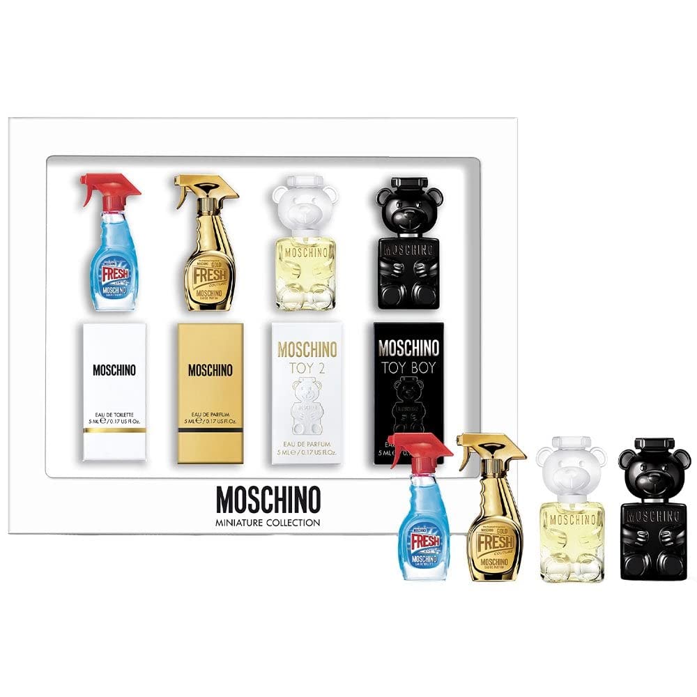 Moschino Miniature Gift Set 5ml Fresh EDT + 5ml Fresh Gold EDP + 5ml Toy 2 EDP + 5ml Toy Boy EDP - Sets at MyBeautyBoutique by Moschino