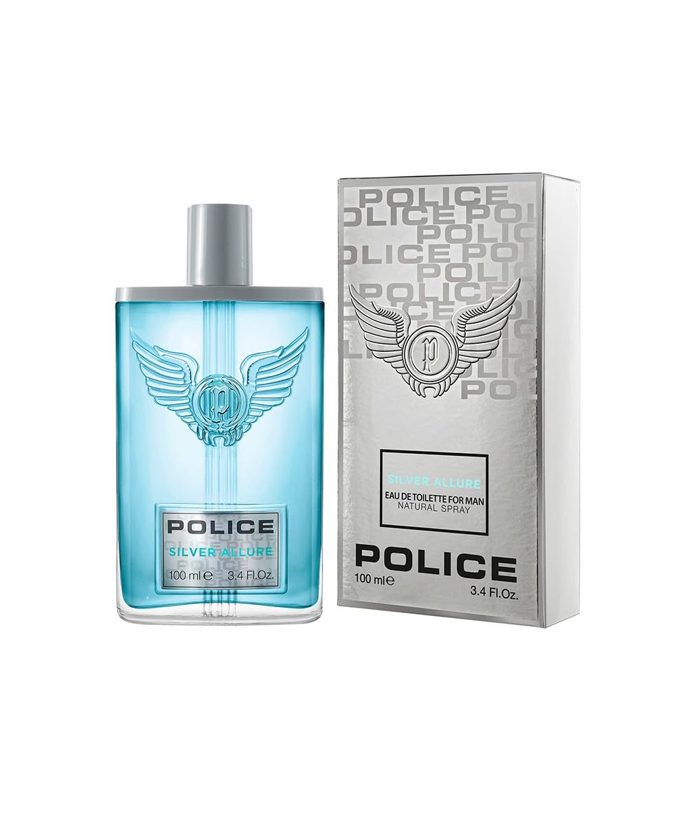 Police Silver Allure Man Eau de Toilette 100ml Spray - Eau de Toilette at MyBeautyBoutique by Police