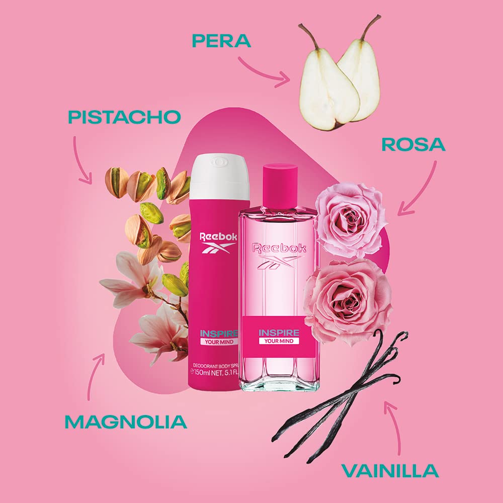 Reebok Inspire Your Mind Woman Gift Set 100ml EDT + 150ml Body Spray - Deodorant at MyBeautyBoutique by Reebok