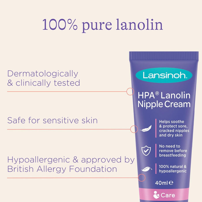 Lansinoh HPA Lanolin 40ml - The Ultimate Relief for Sore Nipples and Cracked Skin