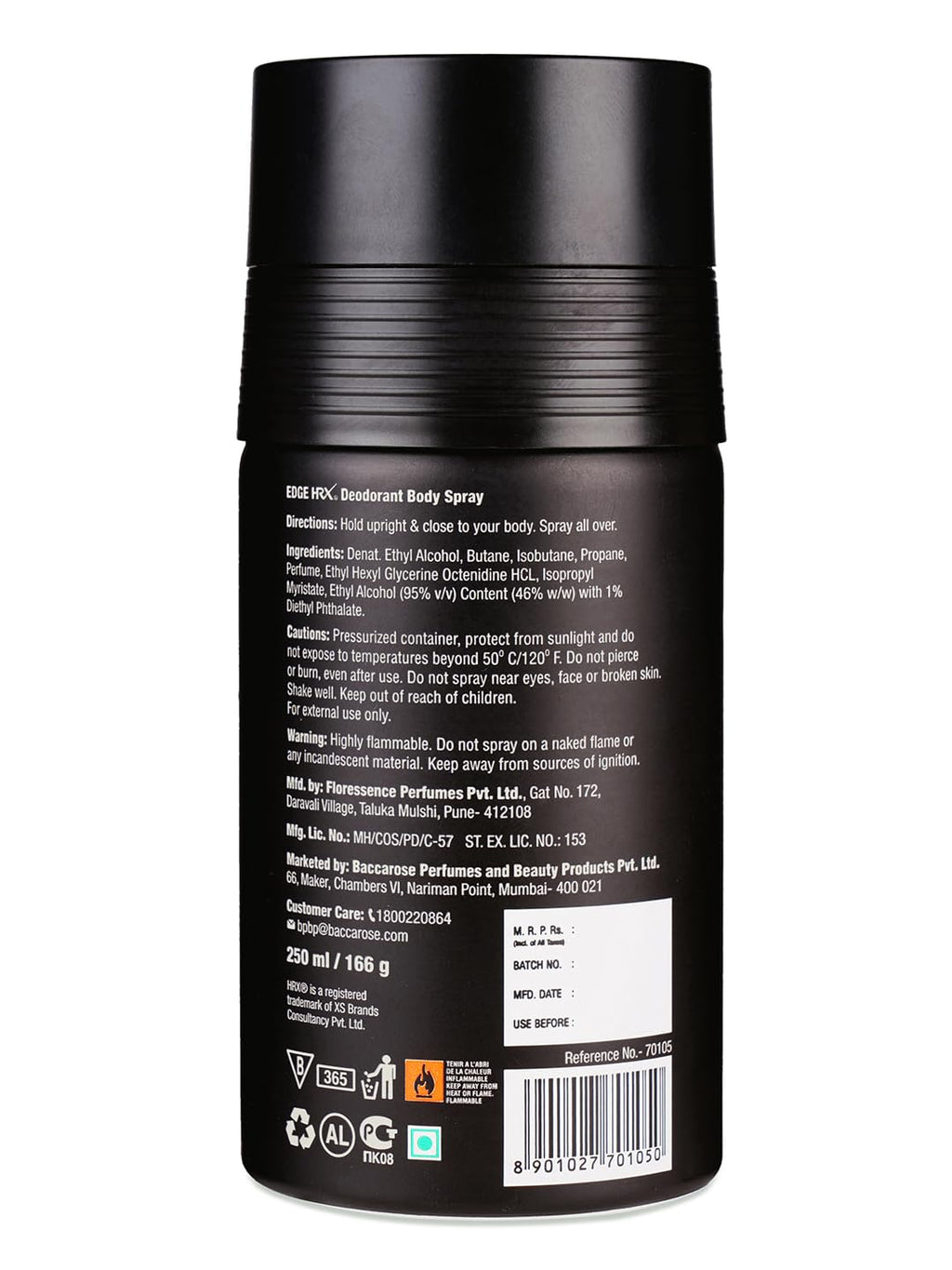 HRX Edge Deodorant 250ml Spray
