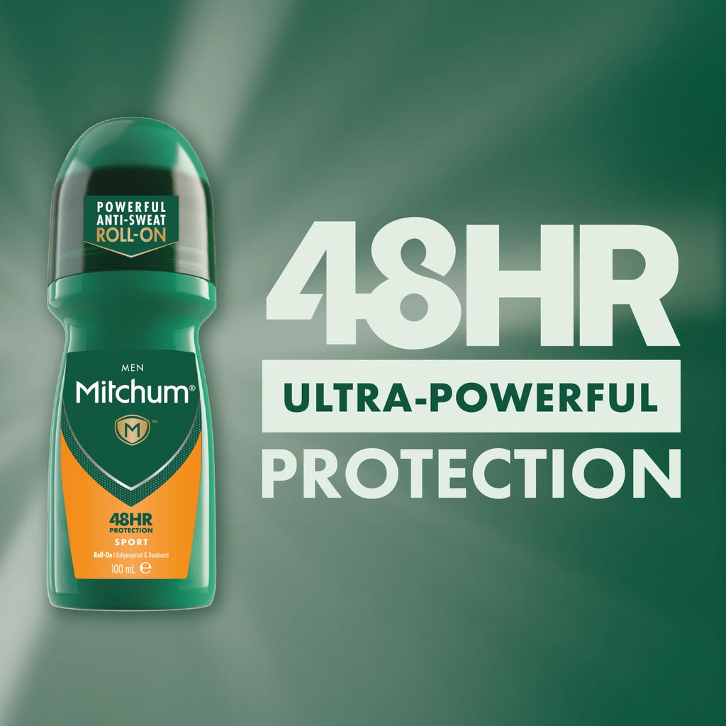 Mitchum Men Sport Deodorant Roll-On 100ml - Bath & Body at MyBeautyBoutique by Mitchum