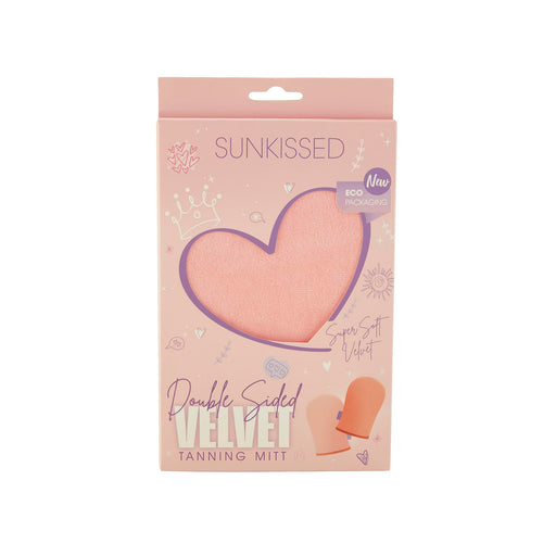 Sunkissed Double Sided Velvet Tanning Mitt - Peach